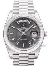 Rolex Day-Date 40 Grå/18 karat hvitt gull Ø40 mm Rolex Day-Date 40 Grå/18 karat hvitt gull Ø40 mm
