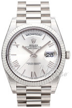 Rolex Day-Date 40 Sølvfarget/18 karat hvitt gull Ø40 mm Rolex Day-Date 40 Sølvfarget/18 karat hvitt gull Ø40 mm