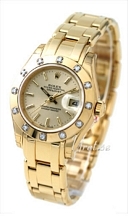 Rolex Lady Datejust Pearlmaster Champagnefarget/18 karat gult gu Rolex Lady Datejust Pearlmaster Champagnefarget/18 karat gult gu