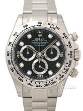 Rolex Daytona Sort/18 karat hvitt gull Ø40 mm Rolex Daytona Sort/18 karat hvitt gull Ø40 mm
