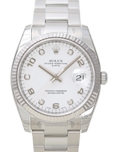 Rolex Oyster Perpetual Date Sølvfarget/Stål Ø34 mm Rolex Oyster Perpetual Date Sølvfarget/Stål Ø34 mm