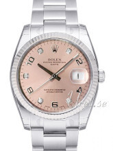 Rolex Oyster Perpetual Date Rosa/Stål Ø34 mm Rolex Oyster Perpetual Date Rosa/Stål Ø34 mm