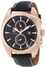 S.Coifman Herrklockor Sort/Lær Ø44 mm S.Coifman Herrklockor Sort/Lær Ø44 mm