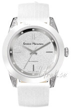 Serene Marceau Diamond Pigalle Hvit/Lær Ø38 mm Serene Marceau Diamond Pigalle Hvit/Lær Ø38 mm