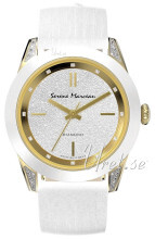 Serene Marceau Diamond Pigalle Hvit/Lær Ø38 mm Serene Marceau Diamond Pigalle Hvit/Lær Ø38 mm