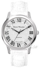 Serene Marceau Diamond Pont des Arts Sølvfarget/Lær Ø32 mm Serene Marceau Diamond Pont des Arts Sølvfarget/Lær Ø32 mm