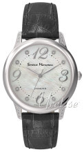 Serene Marceau Diamond Pont des Arts Hvit/Lær Ø32 mm Serene Marceau Diamond Pont des Arts Hvit/Lær Ø32 mm