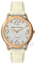 Serene Marceau Diamond Pont des Arts Hvit/Lær Ø32 mm Serene Marceau Diamond Pont des Arts Hvit/Lær Ø32 mm