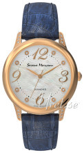 Serene Marceau Diamond Pont des Arts Hvit/Lær Ø32 mm Serene Marceau Diamond Pont des Arts Hvit/Lær Ø32 mm