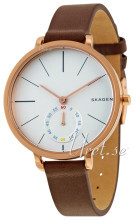 Skagen Hagen Hvit/Lær Ø34 mm Skagen Hagen Hvit/Lær Ø34 mm