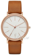 Skagen Hald Hvit/Lær Ø34 mm Skagen Hald Hvit/Lær Ø34 mm