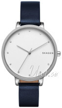 Skagen Hagen Hvit/Lær Ø34 mm Skagen Hagen Hvit/Lær Ø34 mm