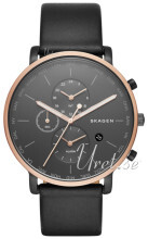 Skagen Hagen Sort/Lær Ø42 mm Skagen Hagen Sort/Lær Ø42 mm