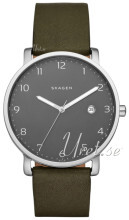 Skagen Hagen Grå/Lær Ø40 mm Skagen Hagen Grå/Lær Ø40 mm