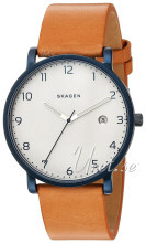 Skagen Hagen Hvit/Lær Ø40 mm Skagen Hagen Hvit/Lær Ø40 mm