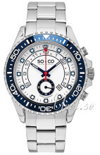 So & Co New York Yacht Timer Hvit/Stål Ø44 mm So & Co New York Yacht Timer Hvit/Stål Ø44 mm