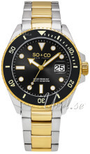 So & Co New York Yacht Timer Sort/Gulltonet stål Ø40 mm So & Co New York Yacht Timer Sort/Gulltonet stål Ø40 mm