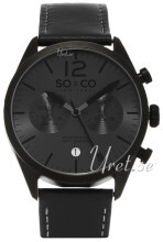 So & Co New York Monticello Grå/Lær Ø42 mm So & Co New York Monticello Grå/Lær Ø42 mm