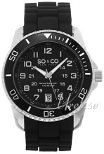 So & Co New York Yacht Timer Sort/Gummi Ø42 mm So & Co New York Yacht Timer Sort/Gummi Ø42 mm