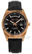 So & Co New York Madison Sort/Lær Ø38 mm So & Co New York Madison Sort/Lær Ø38 mm