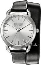 So & Co New York SoHo Sølvfarget/Lær Ø36 mm So & Co New York SoHo Sølvfarget/Lær Ø36 mm