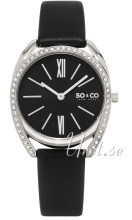 So & Co New York Madison Sort/Lær Ø34 mm So & Co New York Madison Sort/Lær Ø34 mm