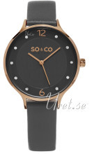 So & Co New York Madison Grå/Lær Ø36 mm So & Co New York Madison Grå/Lær Ø36 mm