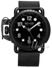 So & Co New York Yacht Timer Sort/Stål Ø48 mm So & Co New York Yacht Timer Sort/Stål Ø48 mm