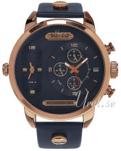 So & Co New York SoHo Blå/Rose-gulltonet stål Ø52 mm So & Co New York SoHo Blå/Rose-gulltonet stål Ø52 mm