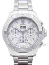 TAG Heuer Aquaracer Chronograph Sølvfarget/Stål Ø43 mm TAG Heuer Aquaracer Chronograph Sølvfarget/Stål Ø43 mm