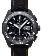 TAG Heuer Aquaracer Chronograph Sort/Tekstil Ø43 mm TAG Heuer Aquaracer Chronograph Sort/Tekstil Ø43 mm