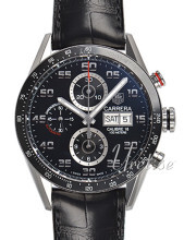 TAG Heuer Carrera Sort/Lær Ø43 mm TAG Heuer Carrera Sort/Lær Ø43 mm