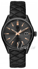 TAG Heuer Carrera Lady Sort/Lær Ø39 mm TAG Heuer Carrera Lady Sort/Lær Ø39 mm