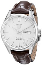 TAG Heuer TAG Heuer Carrera Sølvfarget/Lær Ø41 mm TAG Heuer TAG Heuer Carrera Sølvfarget/Lær Ø41 mm
