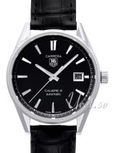 TAG Heuer Carrera Sort/Lær Ø39 mm TAG Heuer Carrera Sort/Lær Ø39 mm