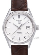 TAG Heuer Carrera Sølvfarget/Lær Ø39 mm TAG Heuer Carrera Sølvfarget/Lær Ø39 mm