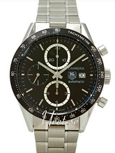 TAG Heuer Carrera Calibre 16 Automatic Chronograph Sort/Stål Ø41 TAG Heuer Carrera Calibre 16 Automatic Chronograph Sort/Stål Ø41