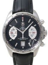 TAG Heuer Grand Carrera Calibre 17 Automatic Chronograph Sort/Læ TAG Heuer Grand Carrera Calibre 17 Automatic Chronograph Sort/Læ