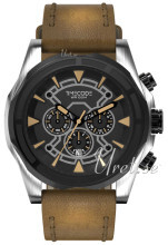 Timecode Suez 1869 Sort/Lær Ø48 mm Timecode Suez 1869 Sort/Lær Ø48 mm