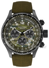 Timecode Sputnik 1957 Grønn/Lær Ø49 mm Timecode Sputnik 1957 Grønn/Lær Ø49 mm