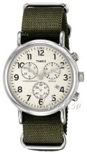 Timex Weekender Beige/Stål Ø40 mm Timex Weekender Beige/Stål Ø40 mm