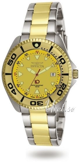 Invicta 10 Herreklokke 3874 Gul/Stål Ø42 mm - Invicta