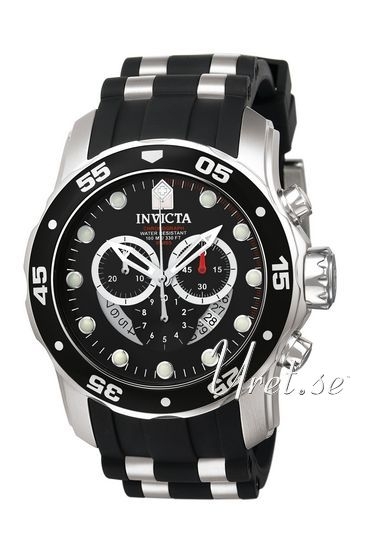 Invicta Pro Diver Herreklokke 6977 Sort/Gummi Ø49 mm - Invicta