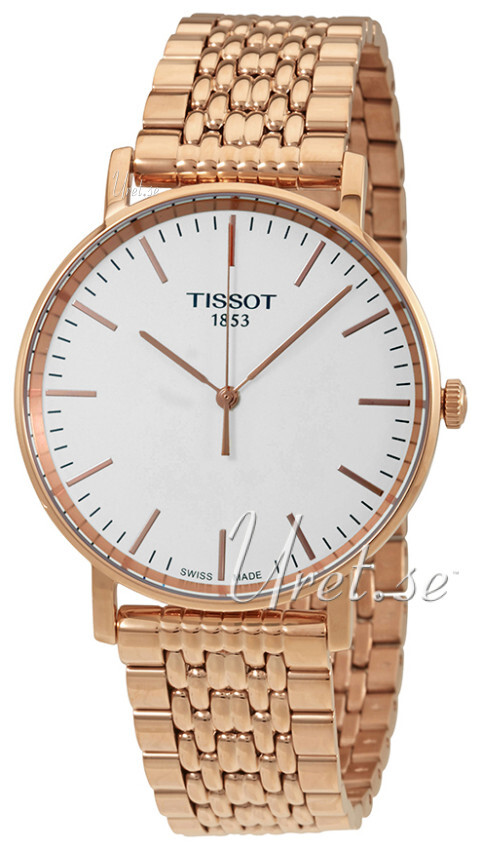 Tissot T-Classic Herreklokke T109.410.33.031.00 Hvit/Rose-gulltonet