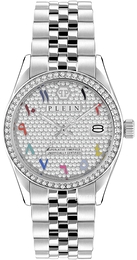 Philipp Plein Street Couture Sølvfarget/Stål Ø34 mm PWYAA0723