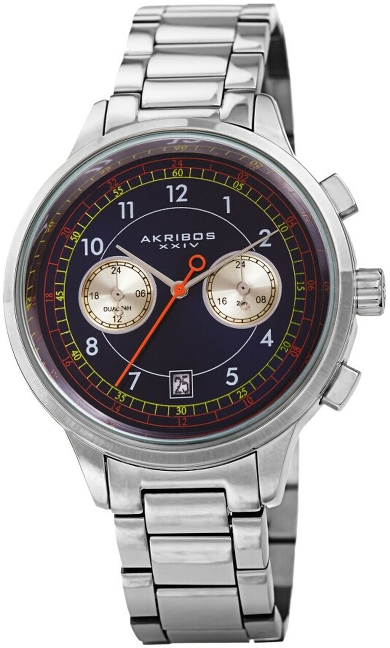 Akribos XXIV Herreklokke AK1071SSBU Multi-Function Blå/Stål Ø43 mm