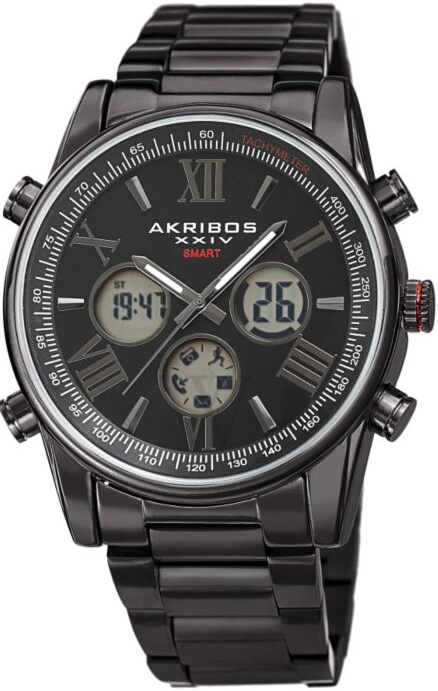 Akribos XXIV Herreklokke AK1095BK Sort/Stål Ø45 mm