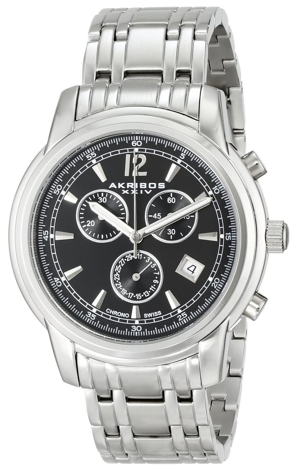 Akribos XXIV Herreklokke AK692SSB Ultimate Sort/Stål Ø42 mm