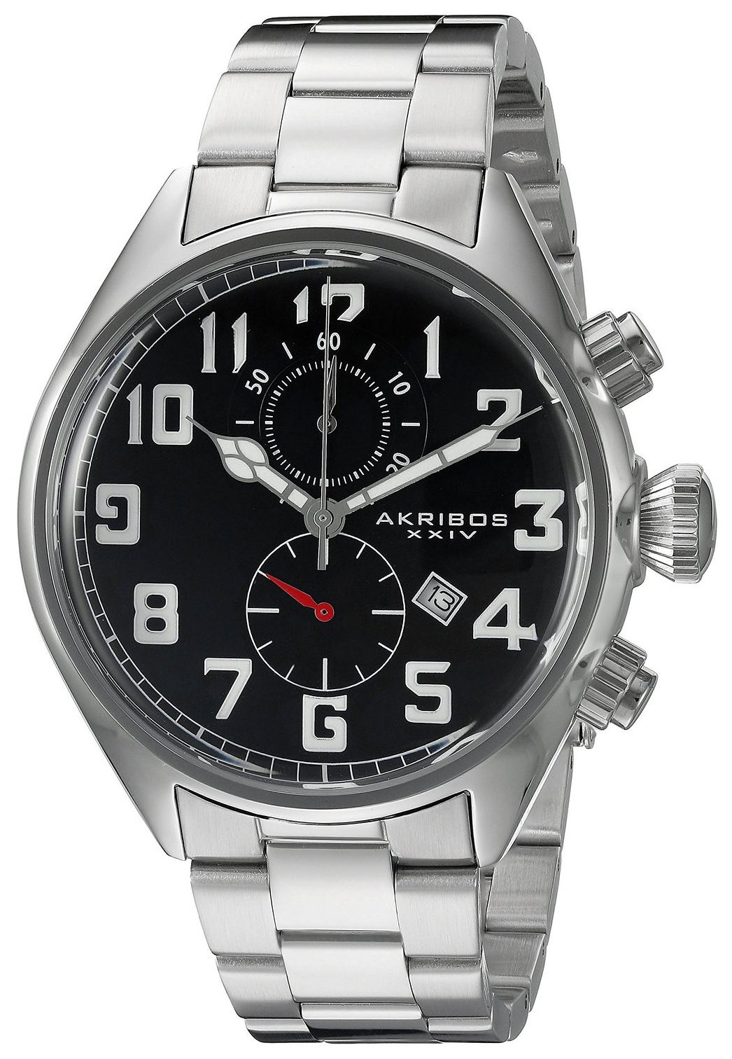 Akribos XXIV Herreklokke AK853SSB Chronograph Sort/Stål Ø46.5 mm