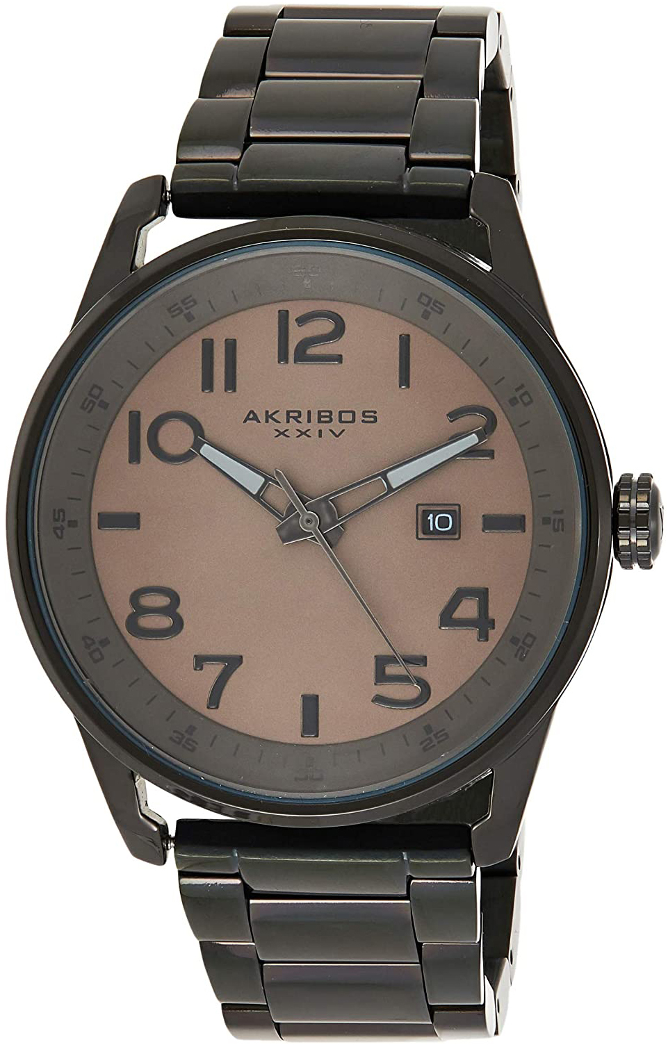 Akribos XXIV Herreklokke AK956BR Classic Brun/Stål Ø44 mm
